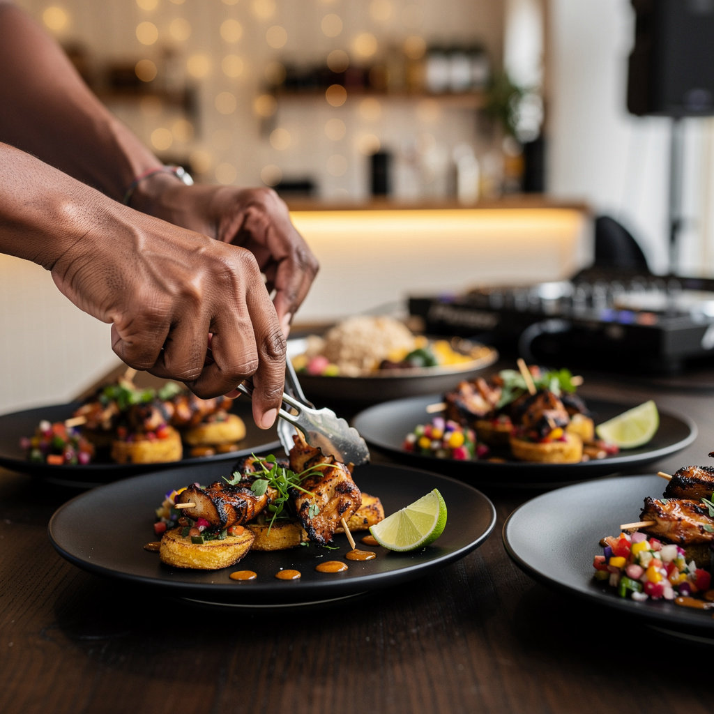 Orlenes Kitchen event catering venue with celebration setup and dance floor - Cambridge